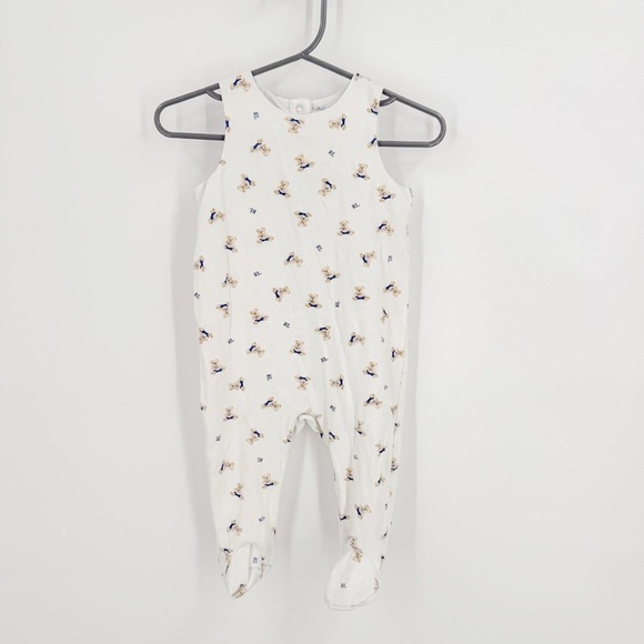 Ralph Lauren White One Piece with Built-in Footies - Picture 1 of 3